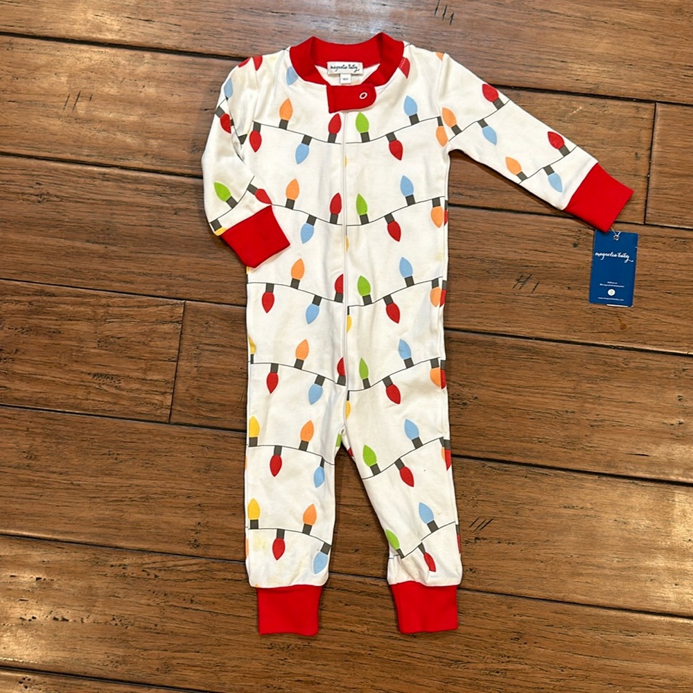 Magnolia Baby Holiday Lights Playsuit Zippy One Piece Outfit Pajamas 18m NWT